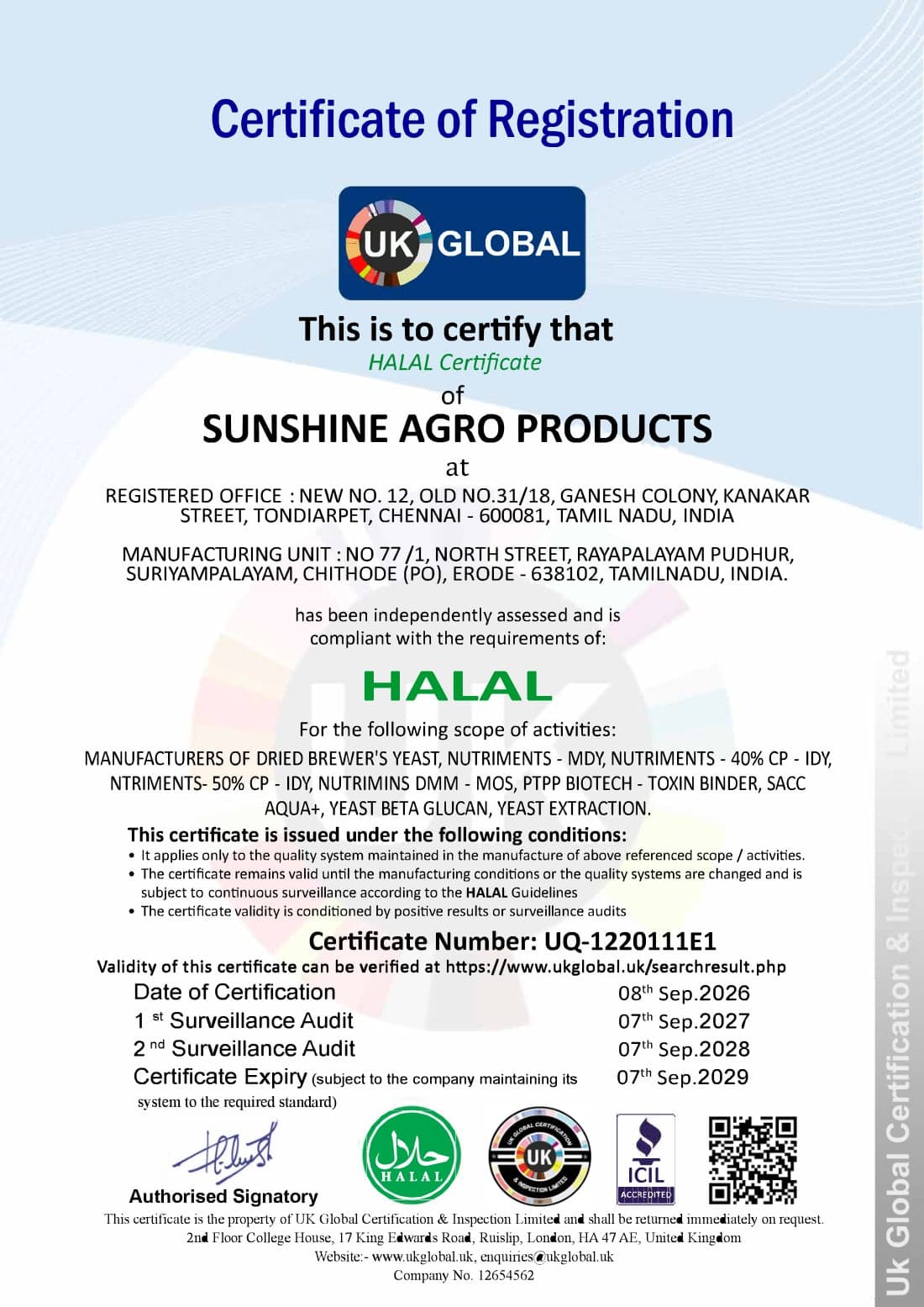 Halal certificate